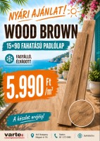 Wood Brown rett 15x90 fahatású padlólap
