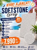 Vitacer Softstone Grey R11 csúszásmentes 60x60 padlólap