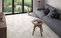 Equipe Bardiglio 17,5x20 hexagon padlólap és falburkolat, 2 színben, 2 dekorral választható