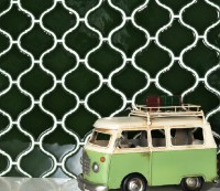Intermatex Flame Green Gloss 28x24 mozaik