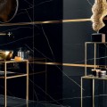 Tubadzin Black Pulpis polírozott, magasfényű padlólap 60x60 és 60x120 méretben