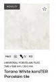 Torano White koraTER 60x60x2 vastagított padlólap 2 cm vastag